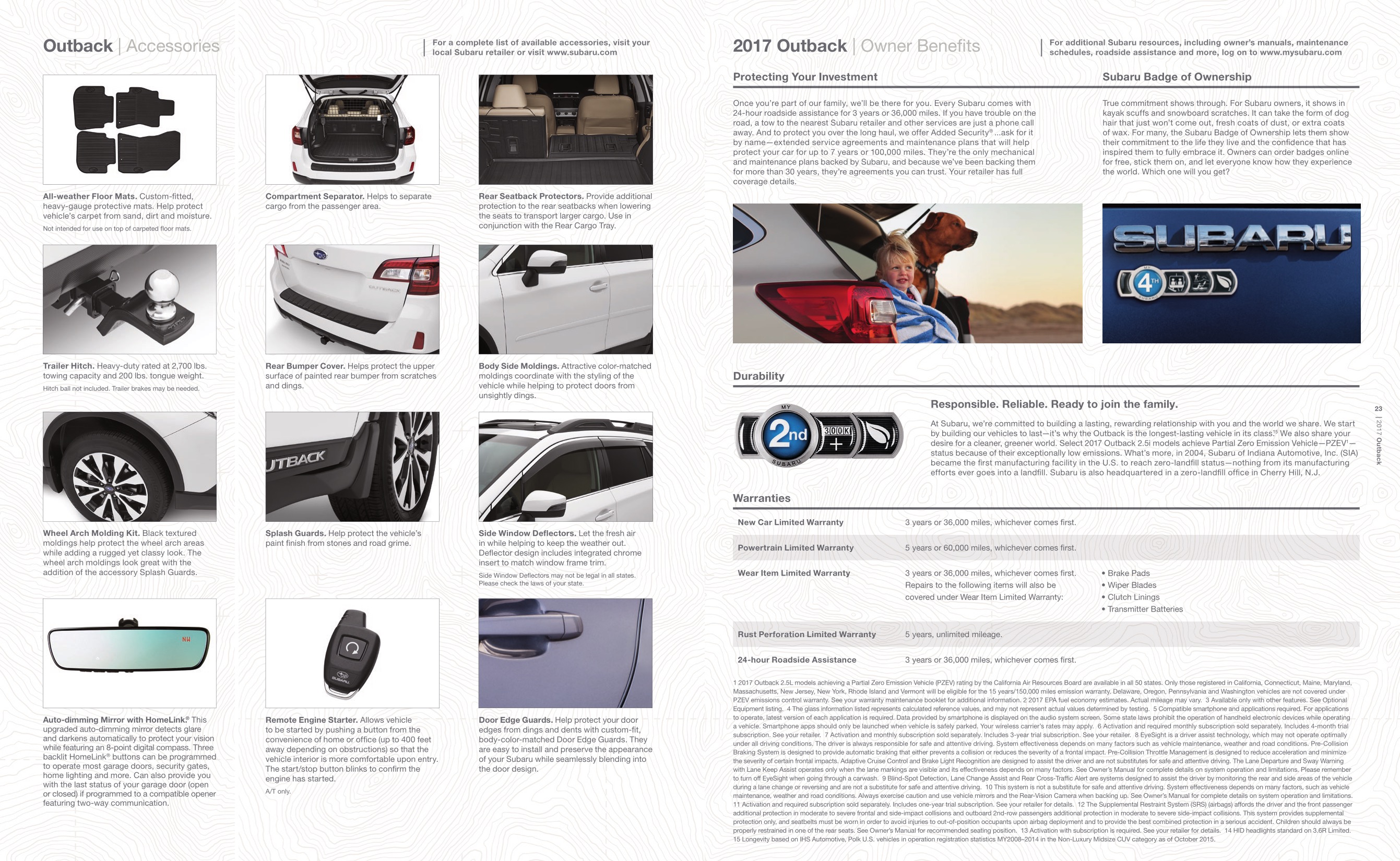2017 Subaru Outback Brochure Page 8